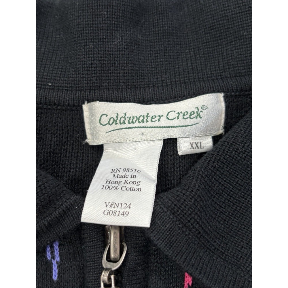 Coldwater Creek Holiday Christmas Cardigan Sweater Full Zip Beaded Sequin XXL - Picture 2 of 9